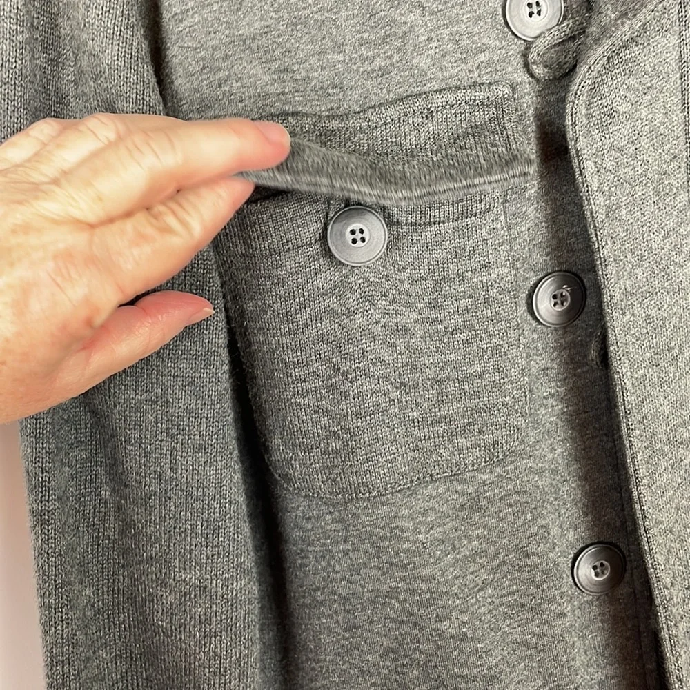 Civil Society We the People Charcoal Sweater w/Zipper and Buttons w/Loop -Medium